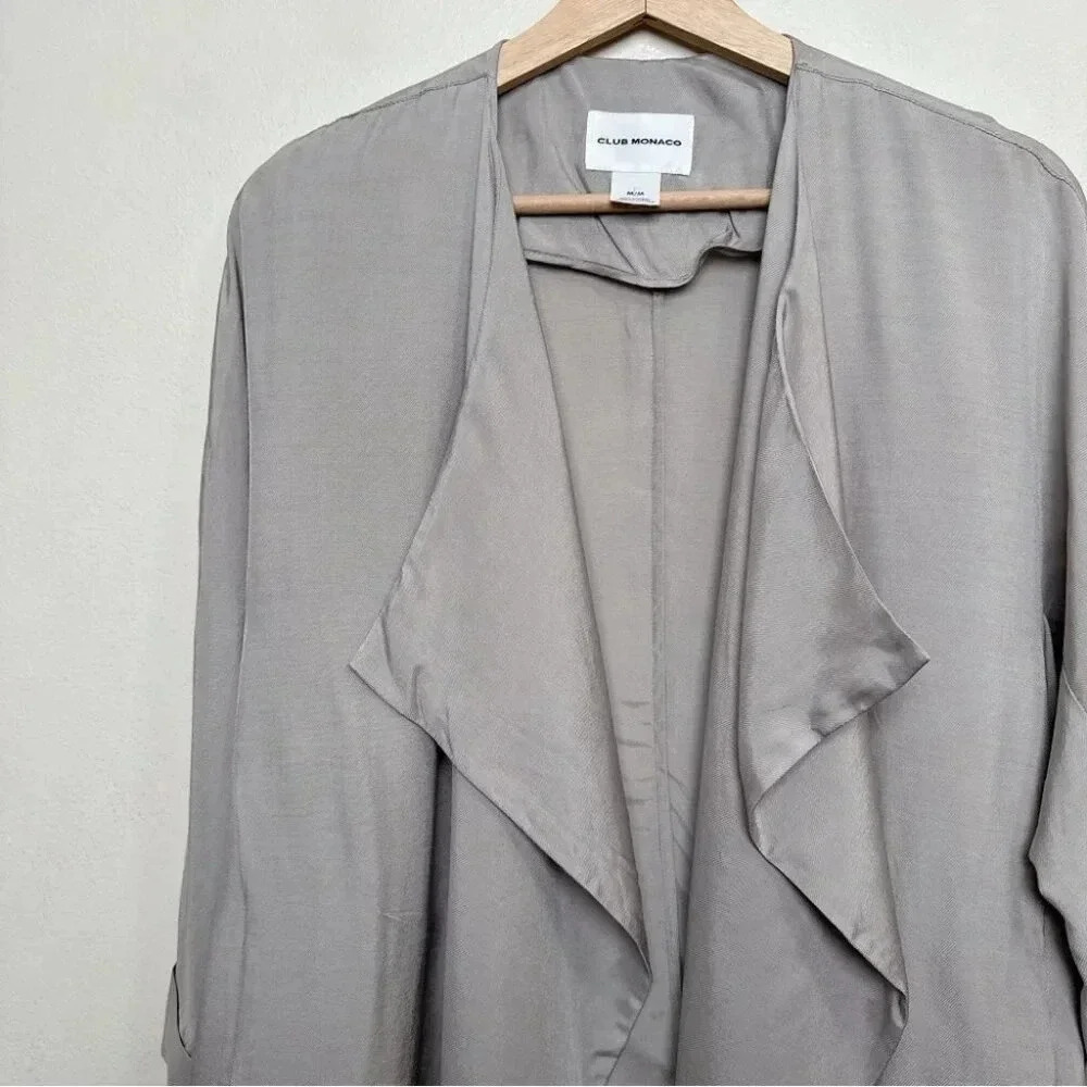 Club Monaco Womens Medium Drape Asymmetrical Jacket - Picture 8 of 14